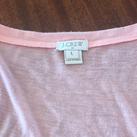 EUC J. Crew tank top with embroidered overlay - light pink - size large - Picture 3 of 5